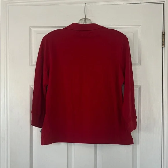 Izod Women's Red Button Down Shirt - Picture 5 of 5